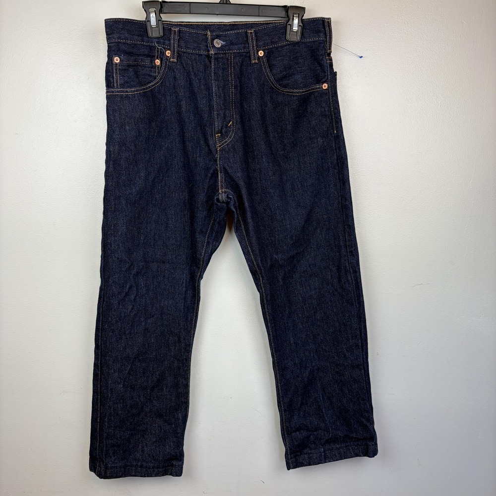 Levis 517 Jeans Mens 31x34 (31x27) Dark Wash Blue Slim Bootcut Denim Casual READ
